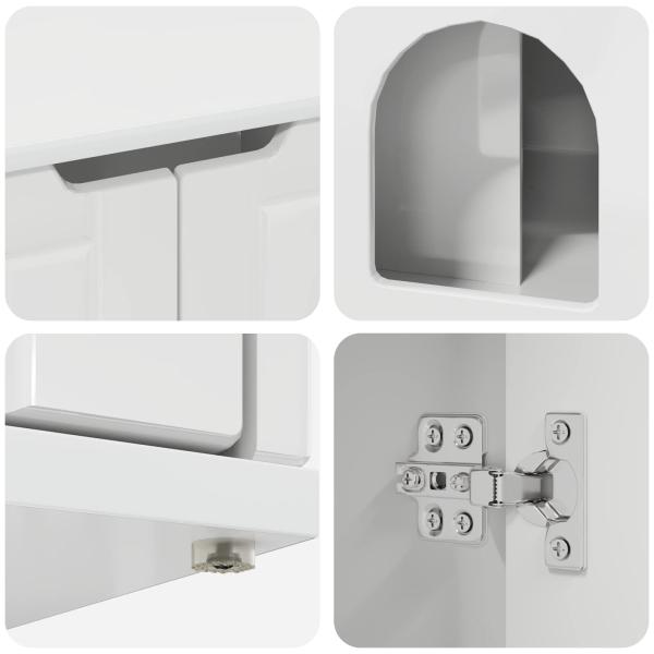 Katzenhaus Glänzend Weiß 85 x 55 x 53,5 cm Holzwerkstoff