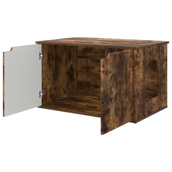 Katzenhaus Geräucherte Eiche 85 x 55 x 53,5 cm Holzwerkstoff