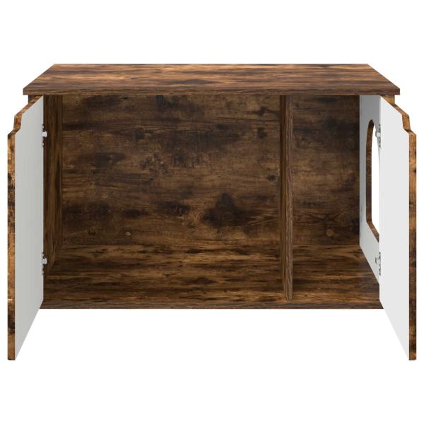 Katzenhaus Geräucherte Eiche 85 x 55 x 53,5 cm Holzwerkstoff
