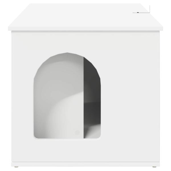 Katzenhaus Weiß 85 x 55 x 50,5 cm Holzwerkstoff