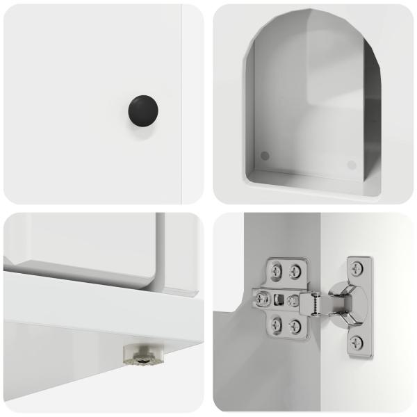 Katzenhaus Glänzend Weiß 85 x 55 x 50 cm Holzwerkstoff