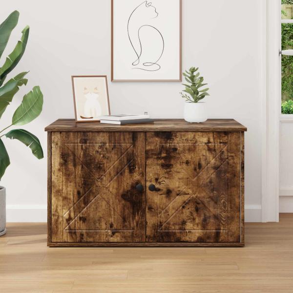 Katzenhaus Geräucherte Eiche 85 x 55 x 50 cm Holzwerkstoff