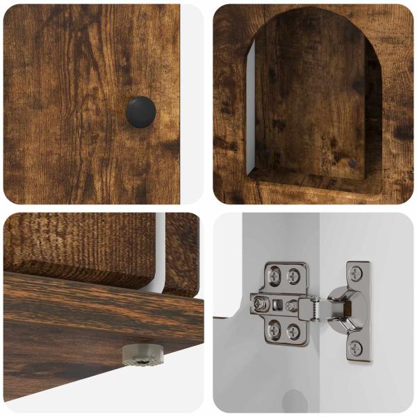 Katzenhaus Geräucherte Eiche 85 x 55 x 50 cm Holzwerkstoff