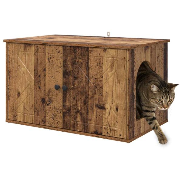Katzenhaus Altholz 85 x 55 x 50 cm Holzwerkstoff