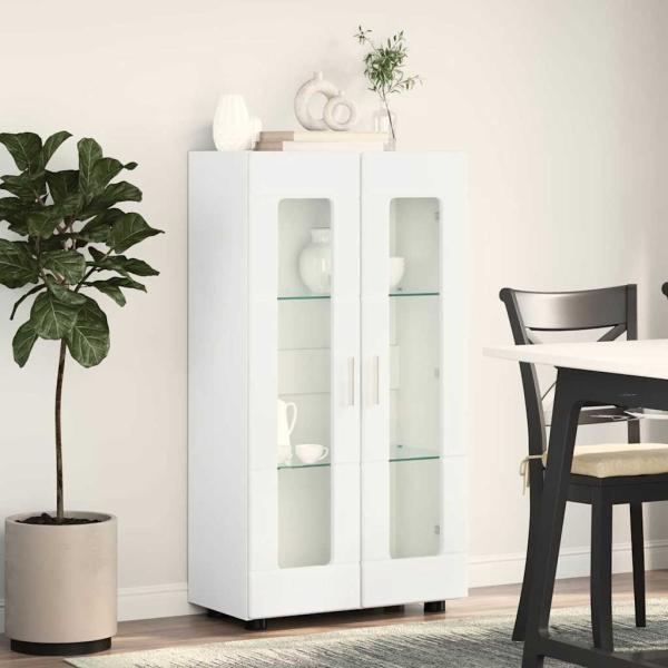 Sideboard mit Regal Weiß 55,5 x 29 x 100 cm Holzwerkstoff