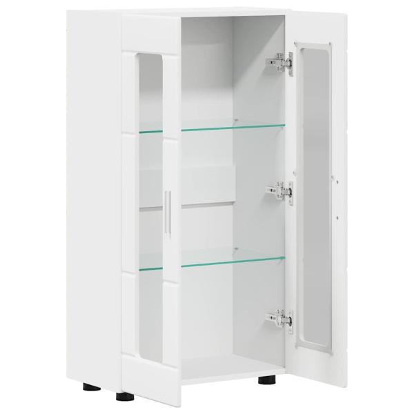 Sideboard mit Regal Weiß 55,5 x 29 x 100 cm Holzwerkstoff