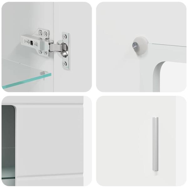 Sideboard mit Regal Weiß 55,5 x 29 x 100 cm Holzwerkstoff