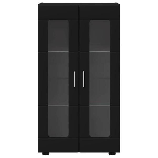 Sideboard mit Regal Schwarz 55,5 x 29 x 100 cm Holzwerkstoff