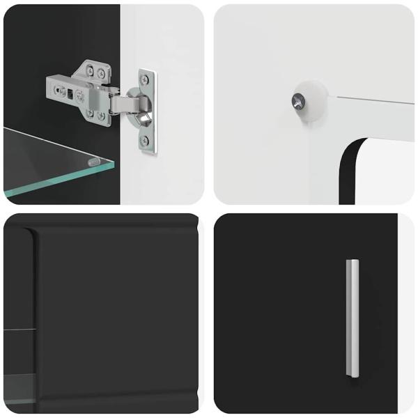 Sideboard mit Regal Schwarz 55,5 x 29 x 100 cm Holzwerkstoff