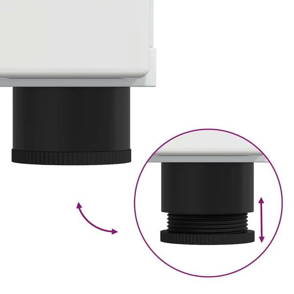 Sideboard Hochglanz Weiß 55,5 x 29 x 100 cm Holzwerkstoff