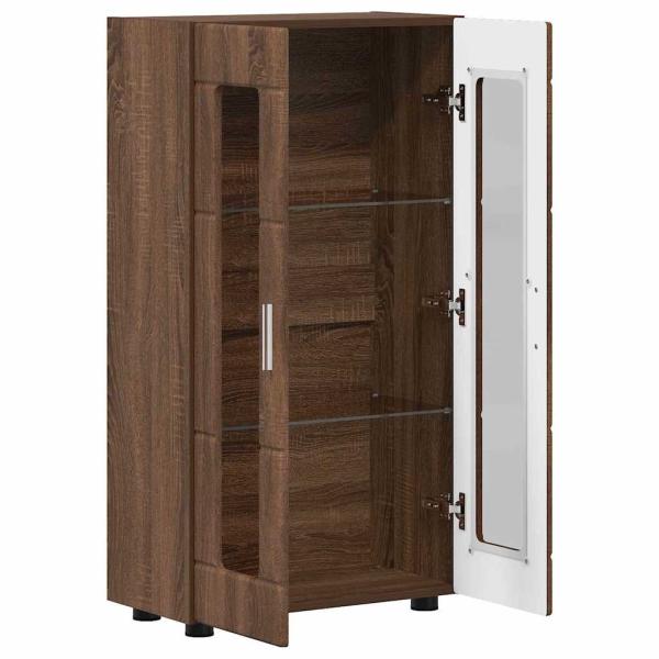 Sideboard Braun Eichen-Optik 55,5 x 29 x 100 cm Holzwerkstoff