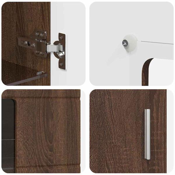 Sideboard Braun Eichen-Optik 55,5 x 29 x 100 cm Holzwerkstoff