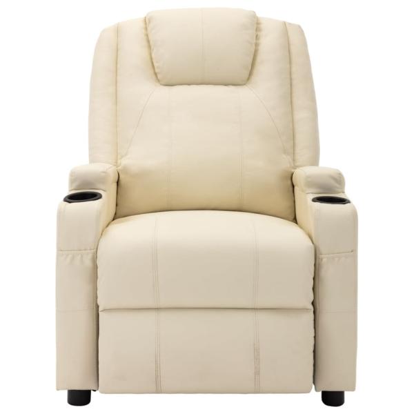 Massagesessel Elektrisch Cremeweiß Kunstleder
