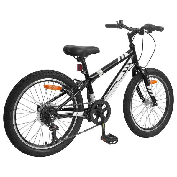 Mountainbike 20 Zoll 6-Speed für 5-8 Jahre alt Schwarz