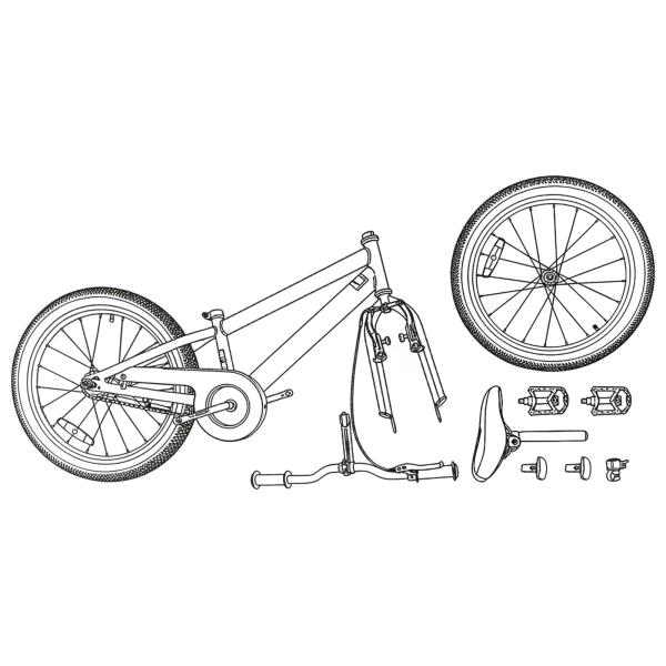 Mountainbike 20 Zoll 6-Speed für 5-8 Jahre alt Schwarz