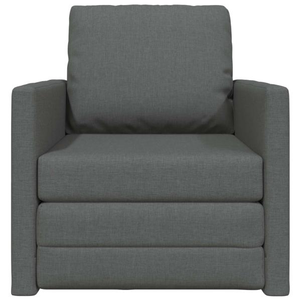 Klappsofa Bett Dunkelgrau 74 x 77 x 81 cm Stoff