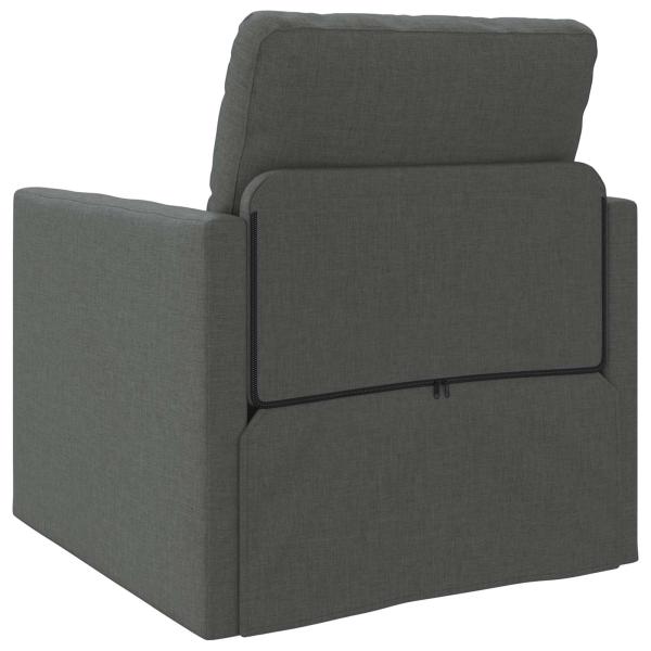Klappsofa Bett Dunkelgrau 74 x 77 x 81 cm Stoff