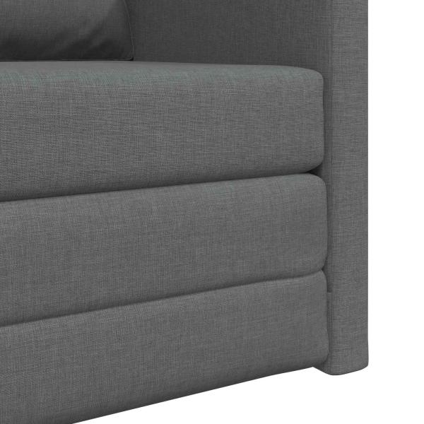 Klappsofa Bett Dunkelgrau 74 x 77 x 81 cm Stoff