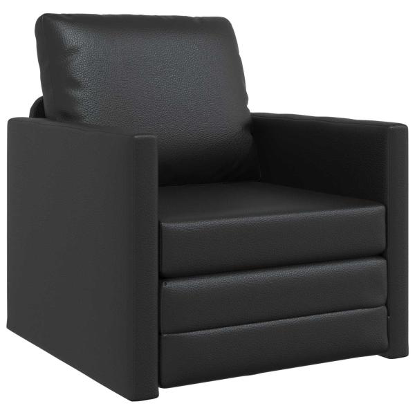 Klappsofa Bett Schwarz 74 x 77 x 81 cm PVC