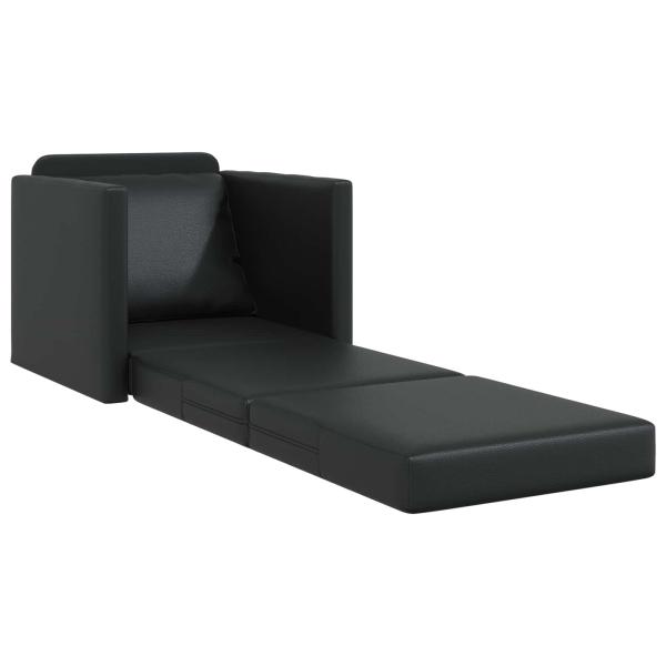 Klappsofa Bett Schwarz 74 x 77 x 81 cm PVC