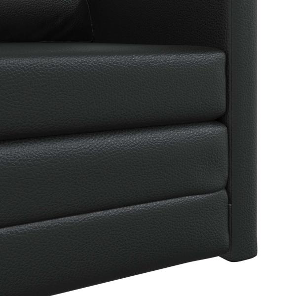 Klappsofa Bett Schwarz 74 x 77 x 81 cm PVC