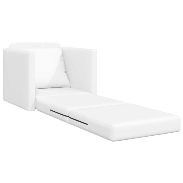 Klappsofa Bett Weiß 74 x 77 x 81 cm PVC