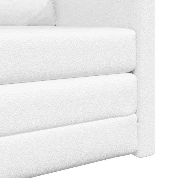 Klappsofa Bett Weiß 74 x 77 x 81 cm PVC