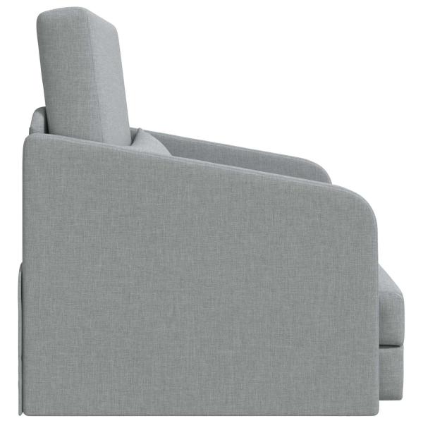 Klappsofa Bett Hellgrau 65 x 80 x 83 cm Stoff