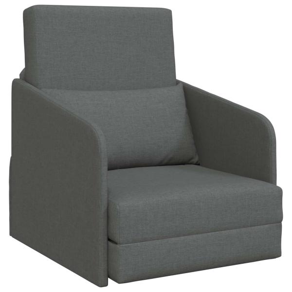 Klappsofa Bett Dunkelgrau 65 x 80 x 83 cm Stoff