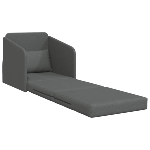 Klappsofa Bett Dunkelgrau 65 x 80 x 83 cm Stoff