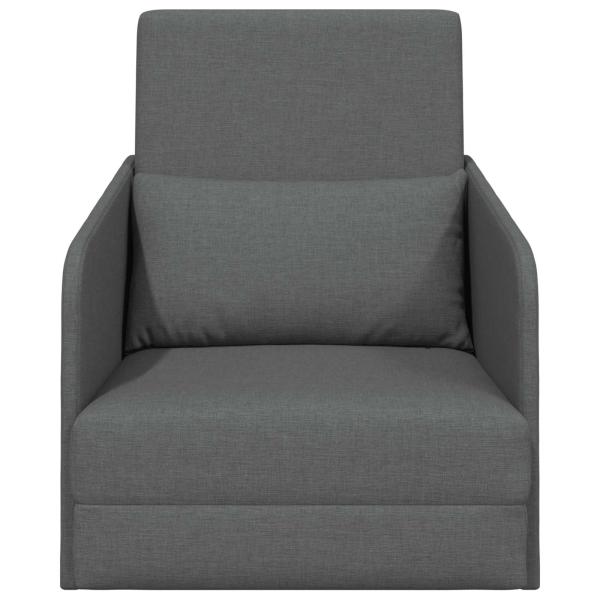 Klappsofa Bett Dunkelgrau 65 x 80 x 83 cm Stoff