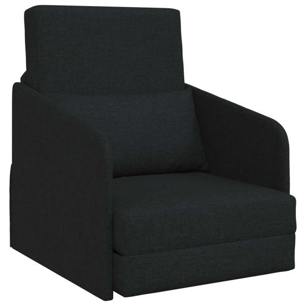 ARDEBO.de - Klappsofa Bett Schwarz 65 x 80 x 83 cm Stoff