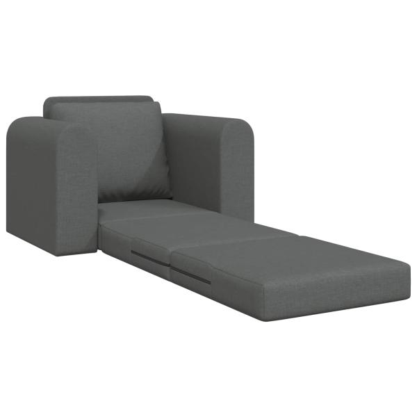 Klappsofa Bett Dunkelgrau 98 x 71 x 83 cm Stoff