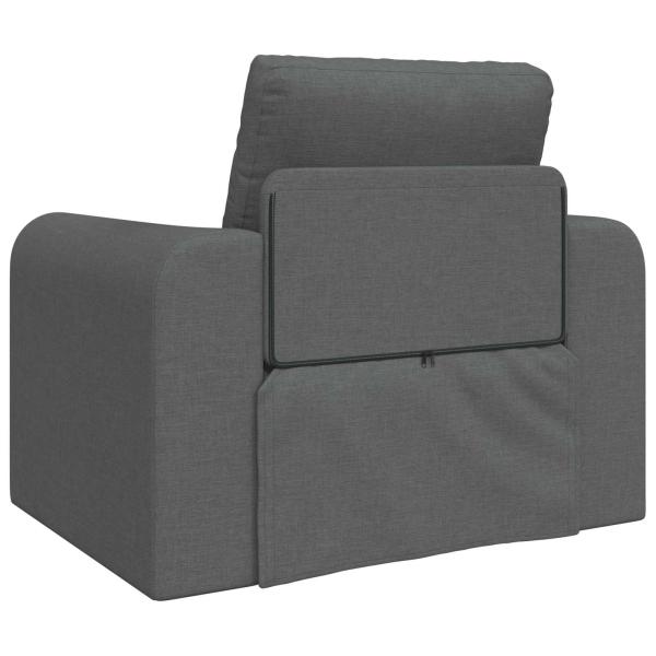 Klappsofa Bett Dunkelgrau 98 x 71 x 83 cm Stoff