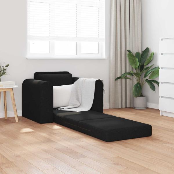 ARDEBO.de - Klappsofa Bett Schwarz 98 x 71 x 83 cm Stoff