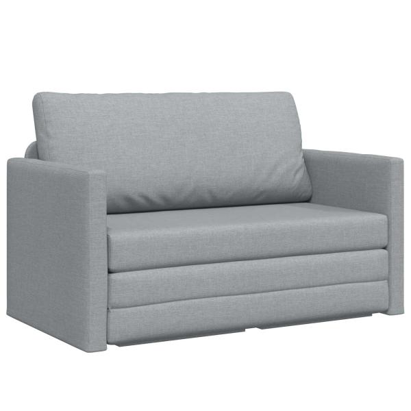 ARDEBO.de - Klappsofa Bett Hellgrau 124 x 71 x 78 cm Stoff