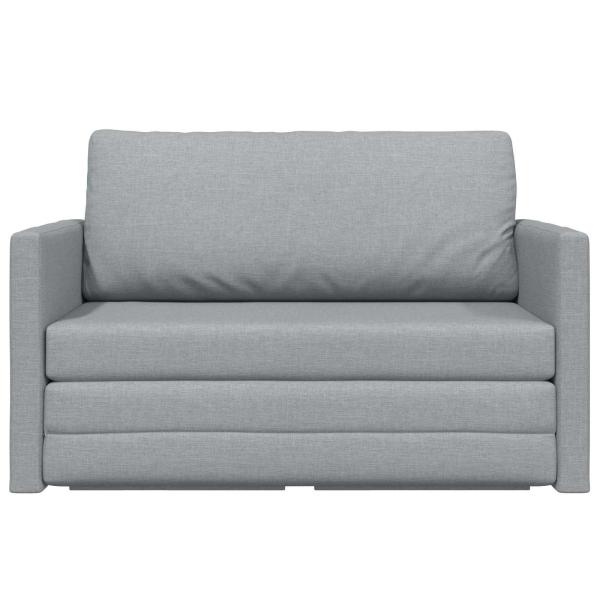Klappsofa Bett Hellgrau 124 x 71 x 78 cm Stoff