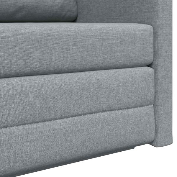 Klappsofa Bett Hellgrau 124 x 71 x 78 cm Stoff