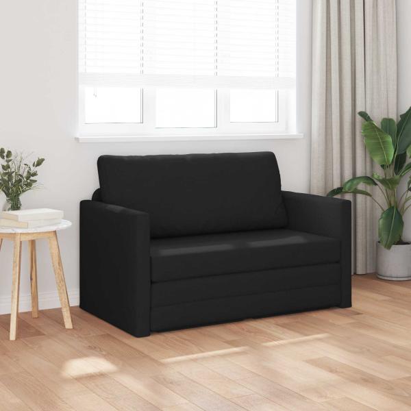 Klappsofa Bett Schwarz 124 x 71 x 78 cm Stoff