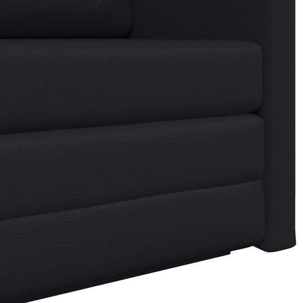 Klappsofa Bett Schwarz 124 x 71 x 78 cm PVC