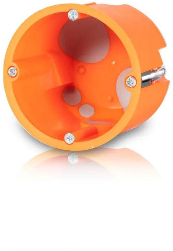 f-tronic E3700TC HW Geräte-Verbindungsdose für Holzbau, Ø=68mm, t=62mm, luftdicht, orange (7360072)
