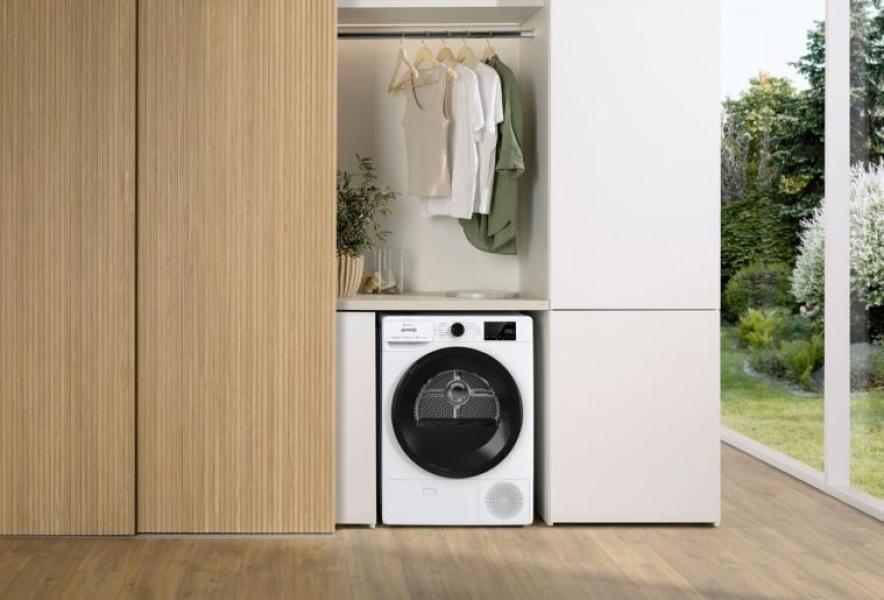 Gorenje DPNE82/GN EEK: D 8 kg Wärmepumpentrockner, 60 cm breit, StableTech, WaveActive Trommel, WLAN, Trommelinnenbeleuchtung, 16 Programme, weiß