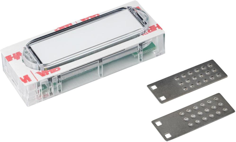 ARDEBO.de Grothe Namenschild mit 4-facher LED Beleuchtung, inkl. 2 Öffnungswerkzeugen, Vandalengeschützt, weiß (NSH LED 100 BL)