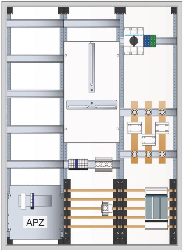 Hager FP73W8N3P Wandlerschrank bis 100A, IP44, SK II, 1100x800x205mm, mit APZ, Stromnetz Berlin, weiß