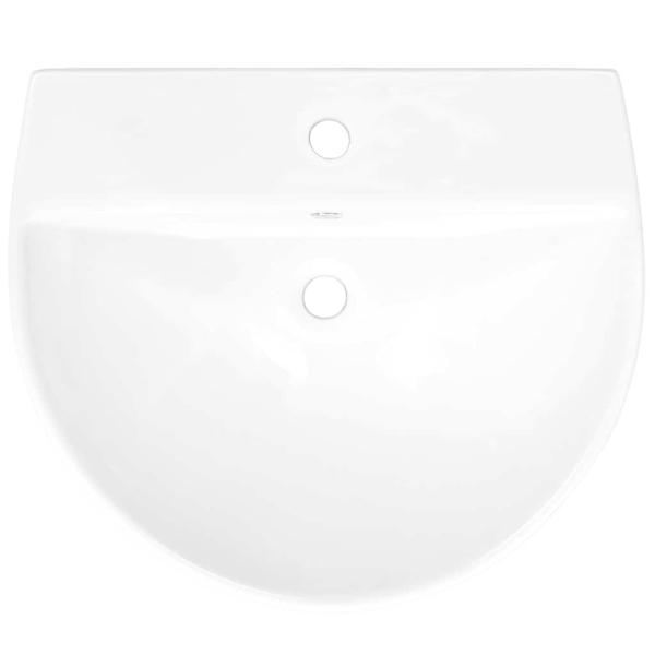 Waschbecken Weiß 56 x 48 x 42 cm Glasierte Keramik