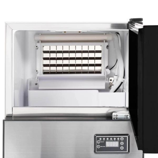 Eiswürfelbereiter mit Tür Silber 43 x 40 x 71 cm Edelstahl