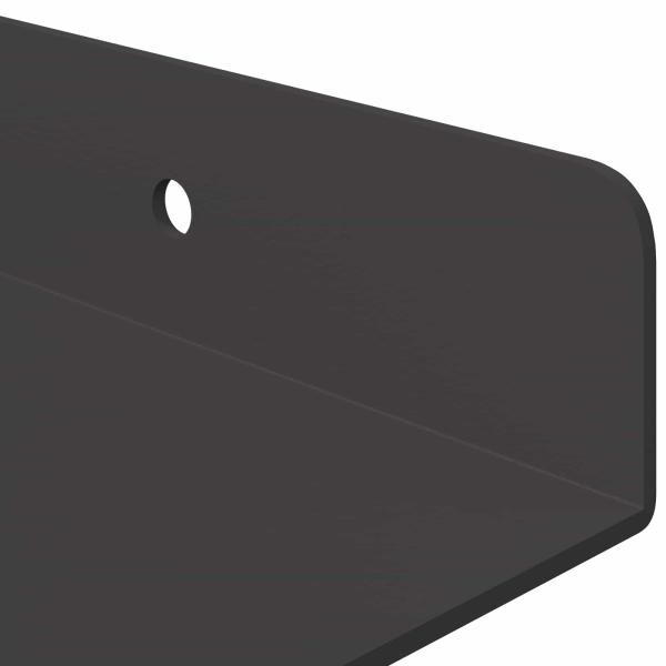 Wandregal mit Regal Wandmontiert 3 pcs Schwarz 80 x 9 x 2.5 cm