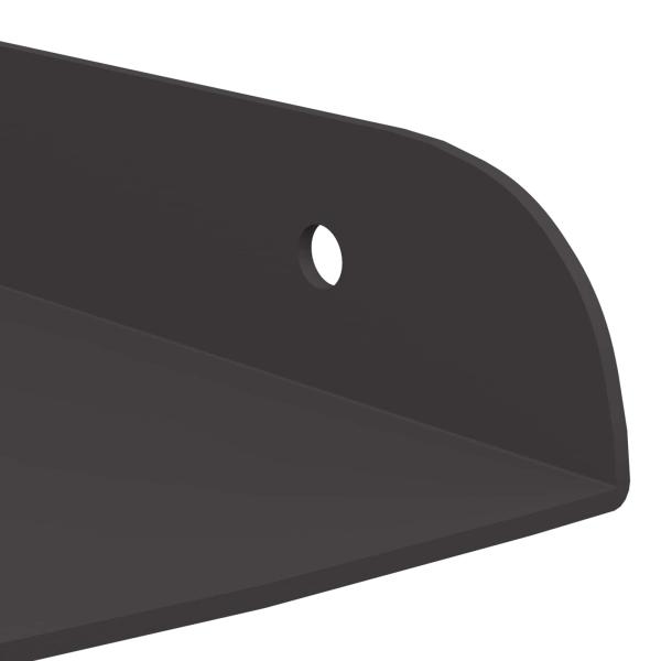 Wandregal mit Regal mit Speicher 2 pcs Schwarz 18 x 18 x 2.3 cm