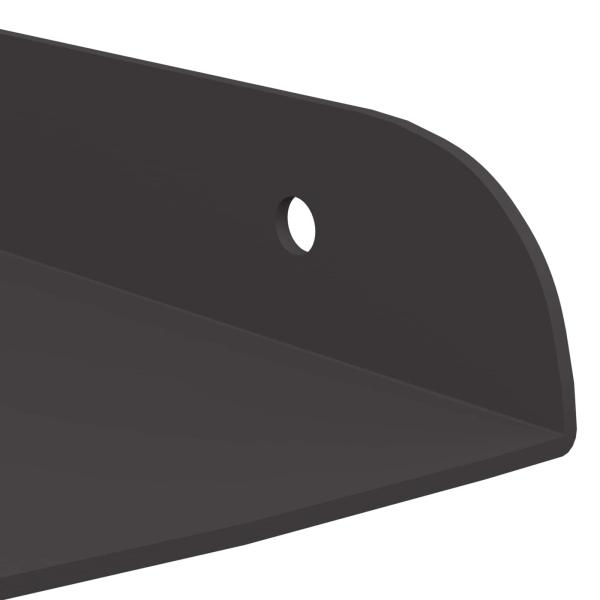 Wandregal mit Regal mit Speicher 2 pcs Schwarz 18 x 18 x 2.3 cm