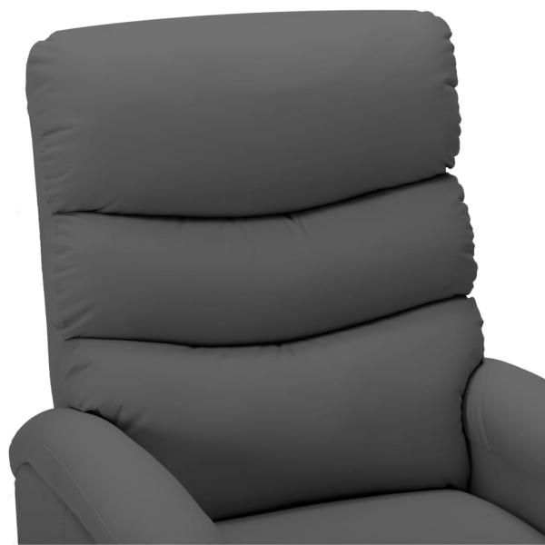 Massagesessel mit Aufstehhilfe Anthrazit Kunstleder